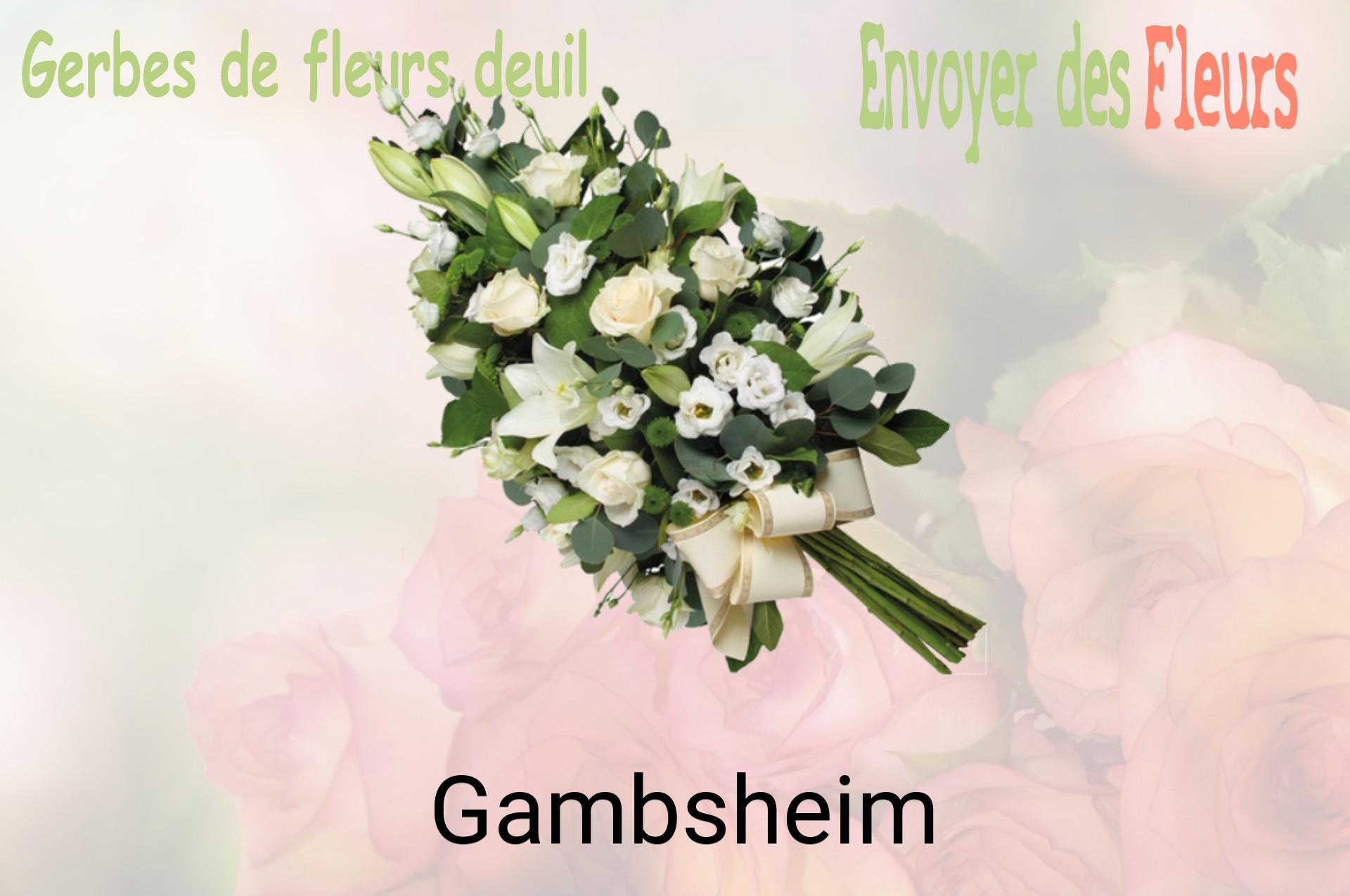 Gerbe de fleurs de deuil livrée à Gambsheim